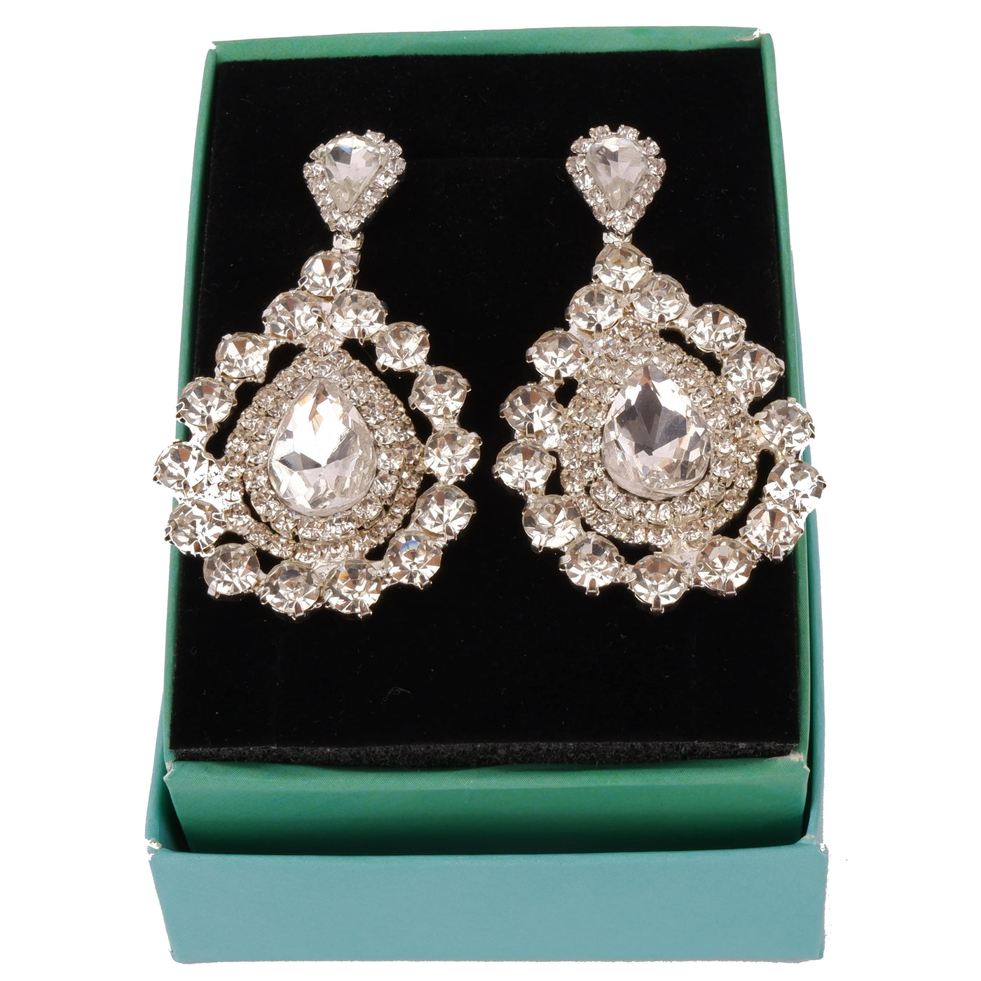 Glass Stone Crystal Earring Minimalist Wedding Bridal Earring