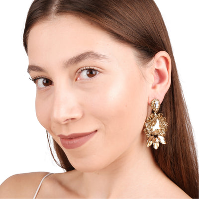Crystal Stone Glass Look Bridal Earrings Bridesmaid Earrings Special Earrings for Special Occasions
