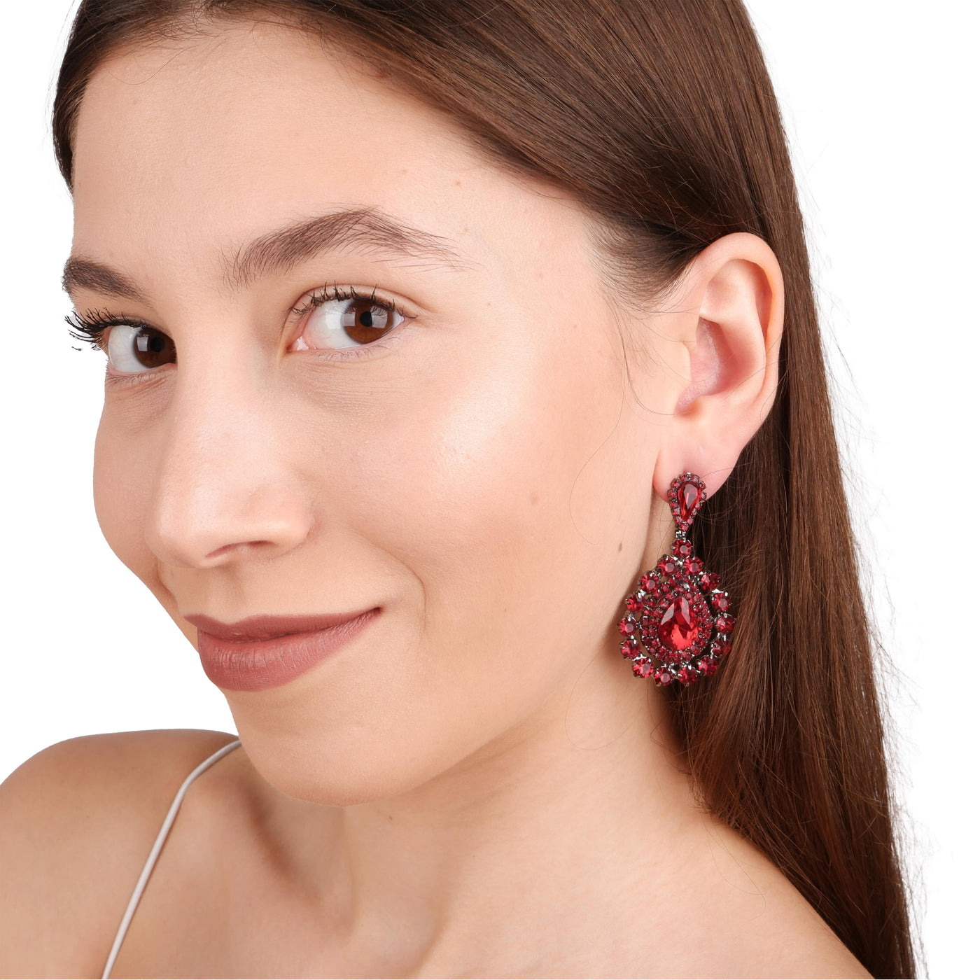 Glass Stone Crystal Earring Minimalist Wedding Bridal Earring