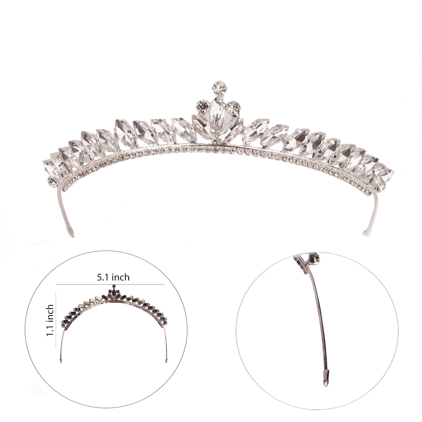 Bridal Crown for Wedding Crystal Cut Thin Special Design Bridal Crown