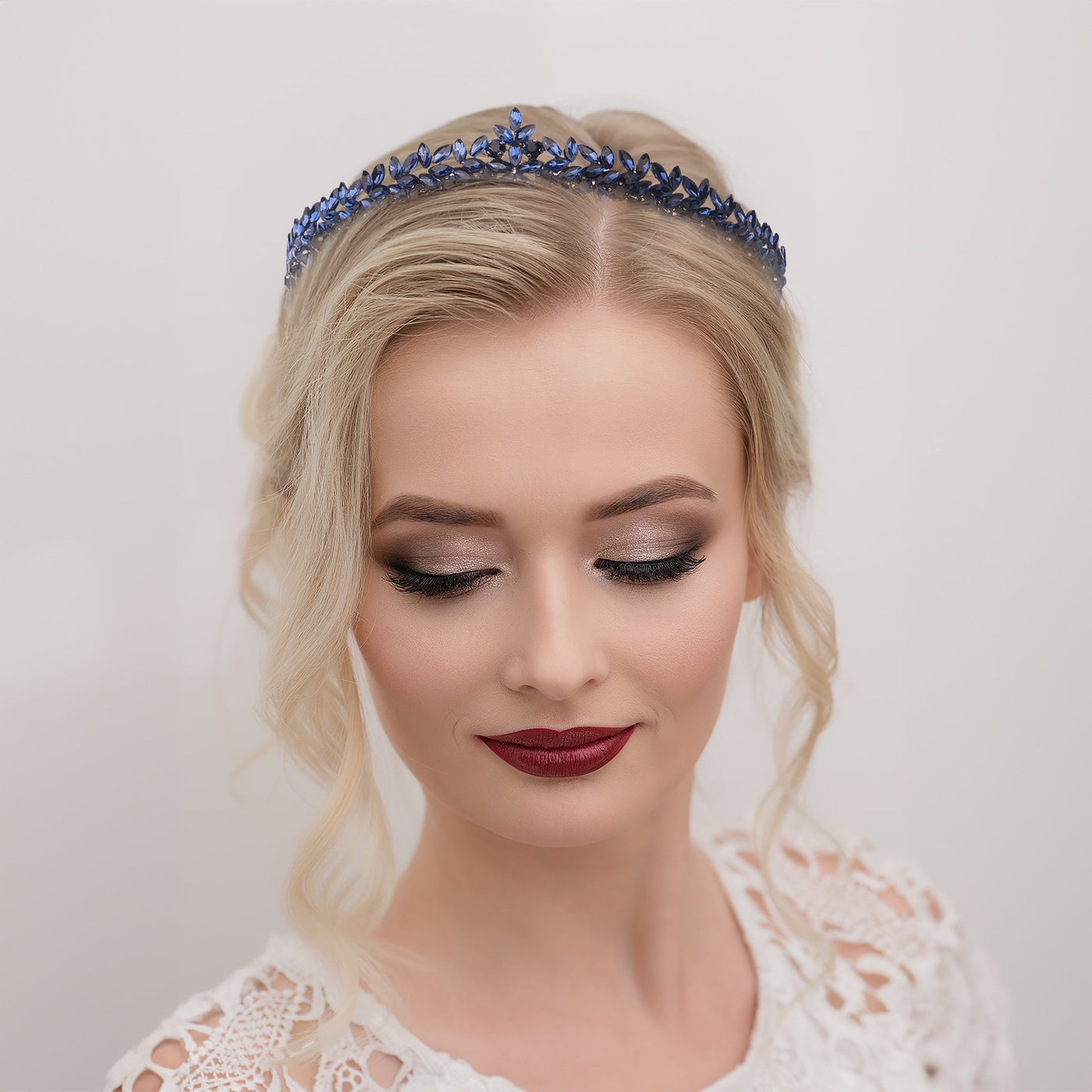 Bridal Henna Night Crown with Crystal Stones for Prom Bridal Princess Crown.