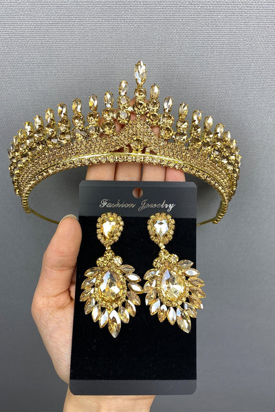 Anteras Bridal Henna Crown and Earrings