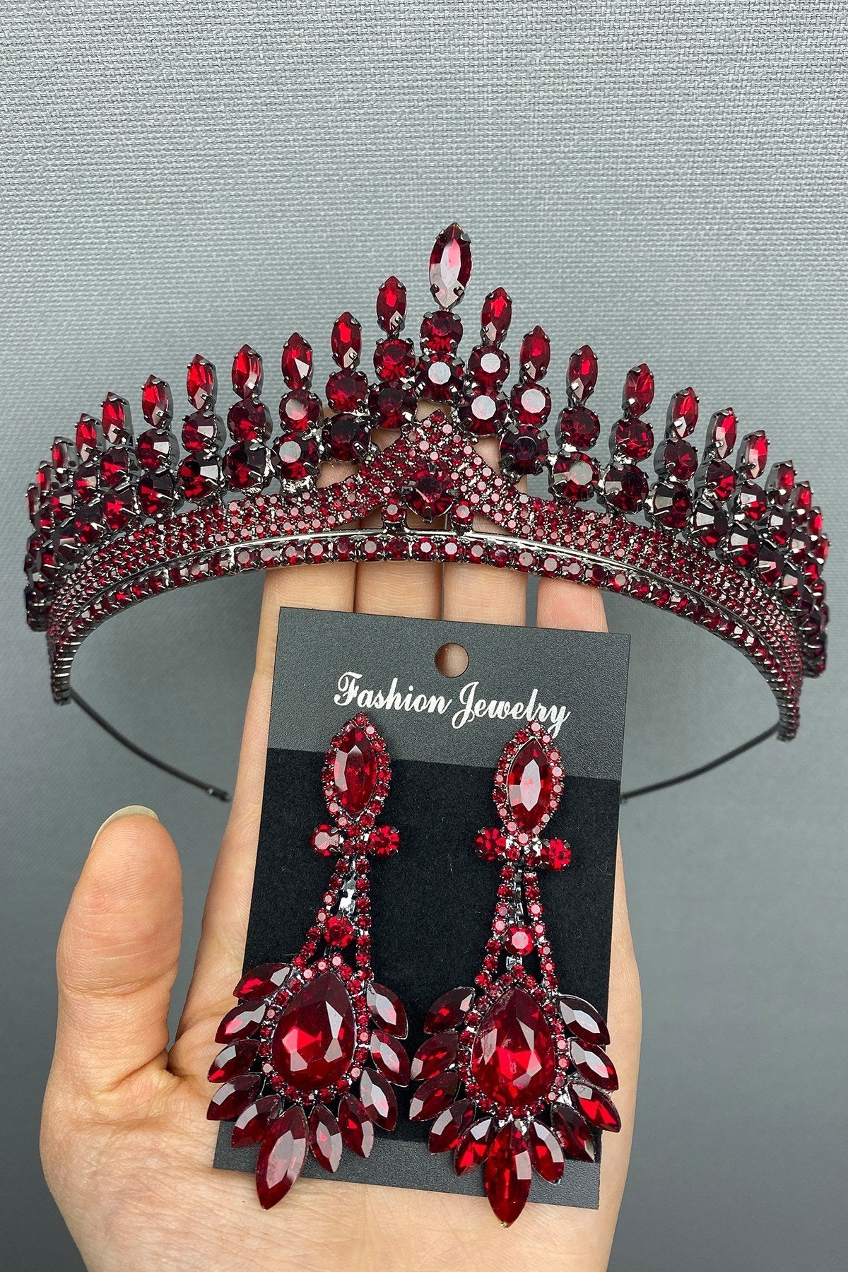 Anteras Bridal Henna Crown and Earrings