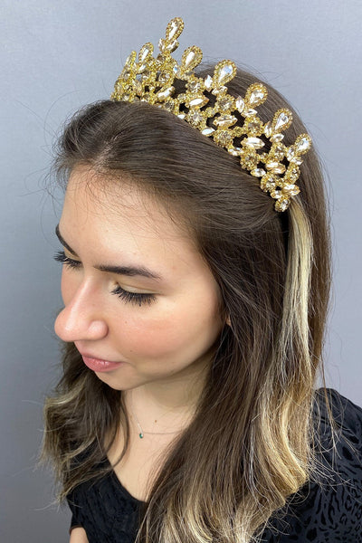 Anthracite Gold Beety Henna Bridal Crown