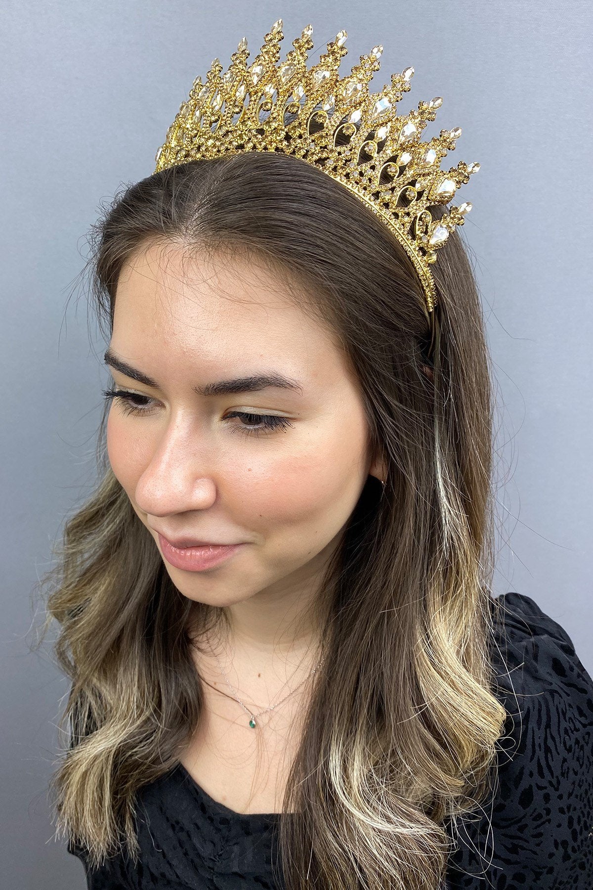 Anthracite Gold Henna Bridal Crown