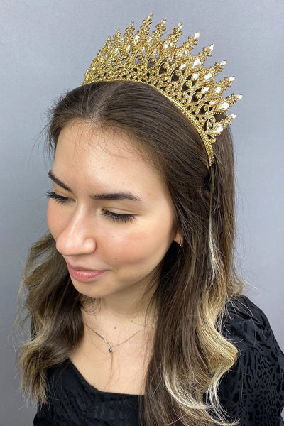 Anthracite Gold Henna Bridal Crown