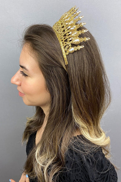Anthracite Gold Henna Bridal Crown
