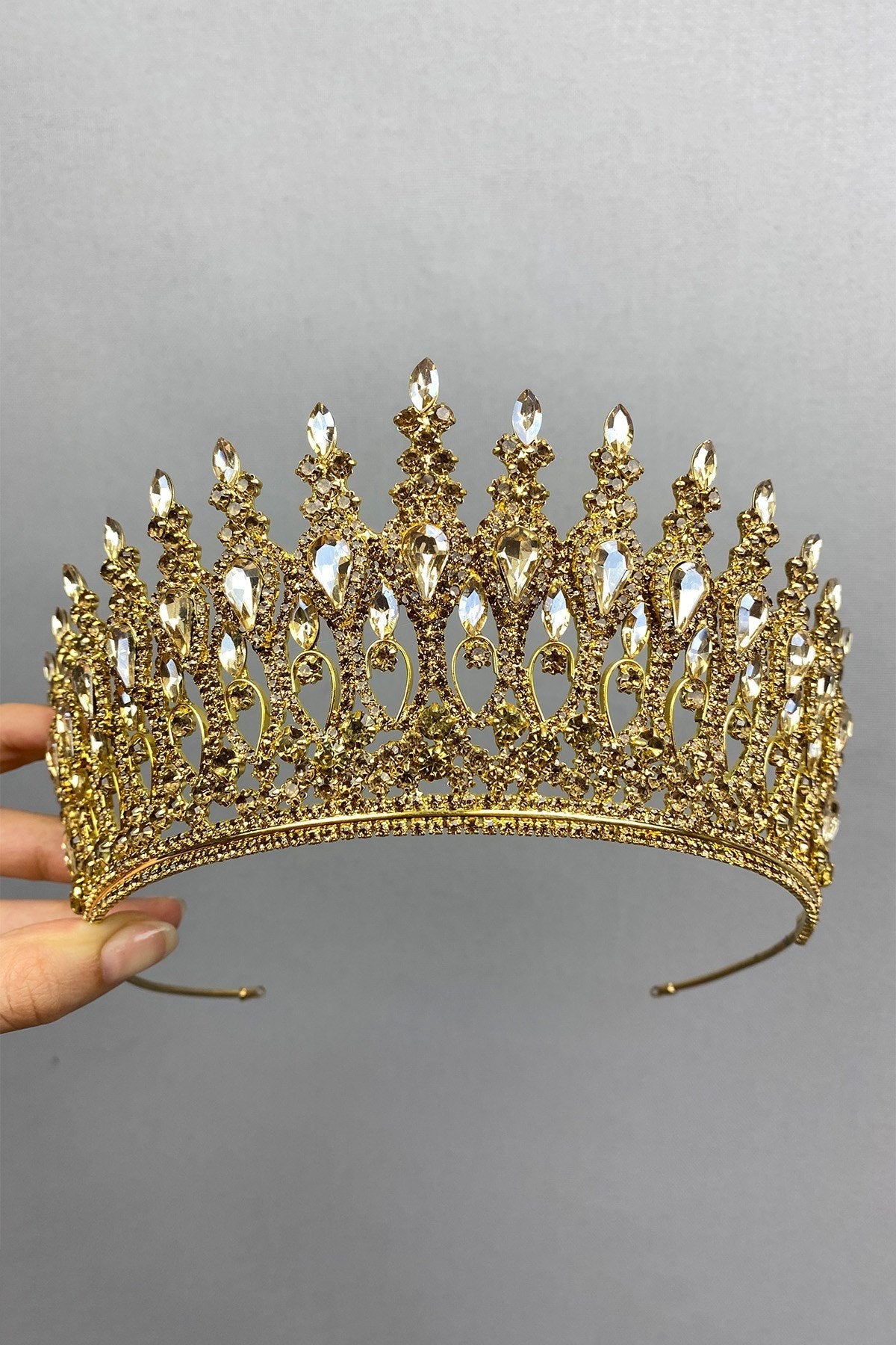 Anthracite Gold Henna Bridal Crown