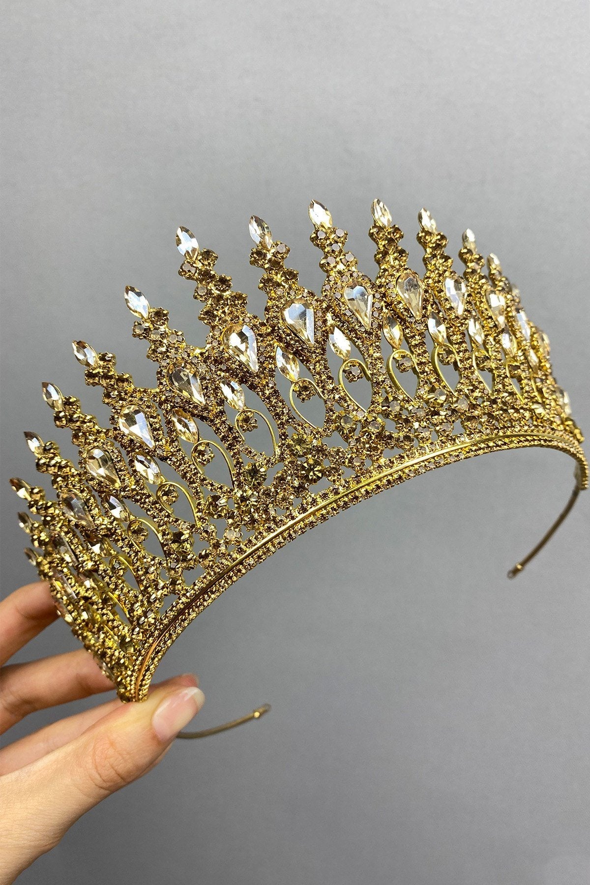 Anthracite Gold Henna Bridal Crown