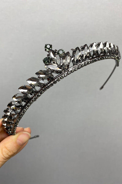 Anthracite Gray Ece Model Thin Bridal Henna Crown