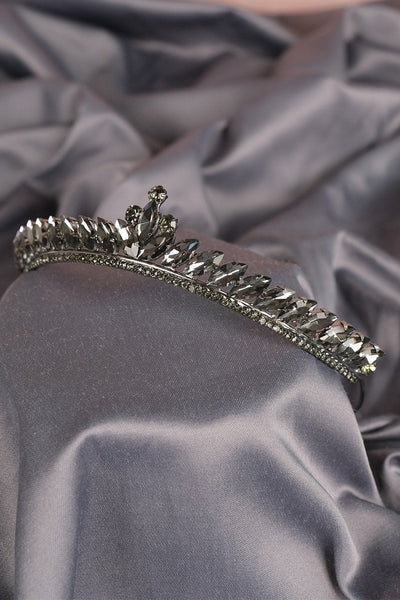 Anthracite Gray Ece Model Thin Bridal Henna Crown