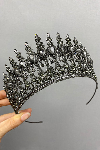 Anthracite Grey Henna Bridal Crown