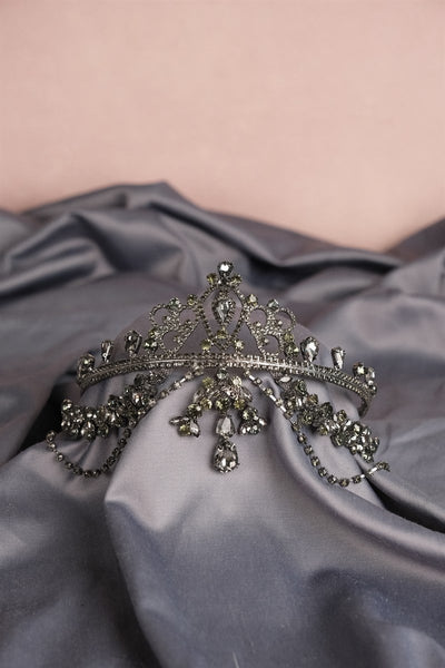 Anthracite Gray Hurrem Bridal Henna Crown