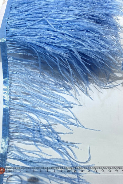 Baby Blue Ostrich Feather 1 mt