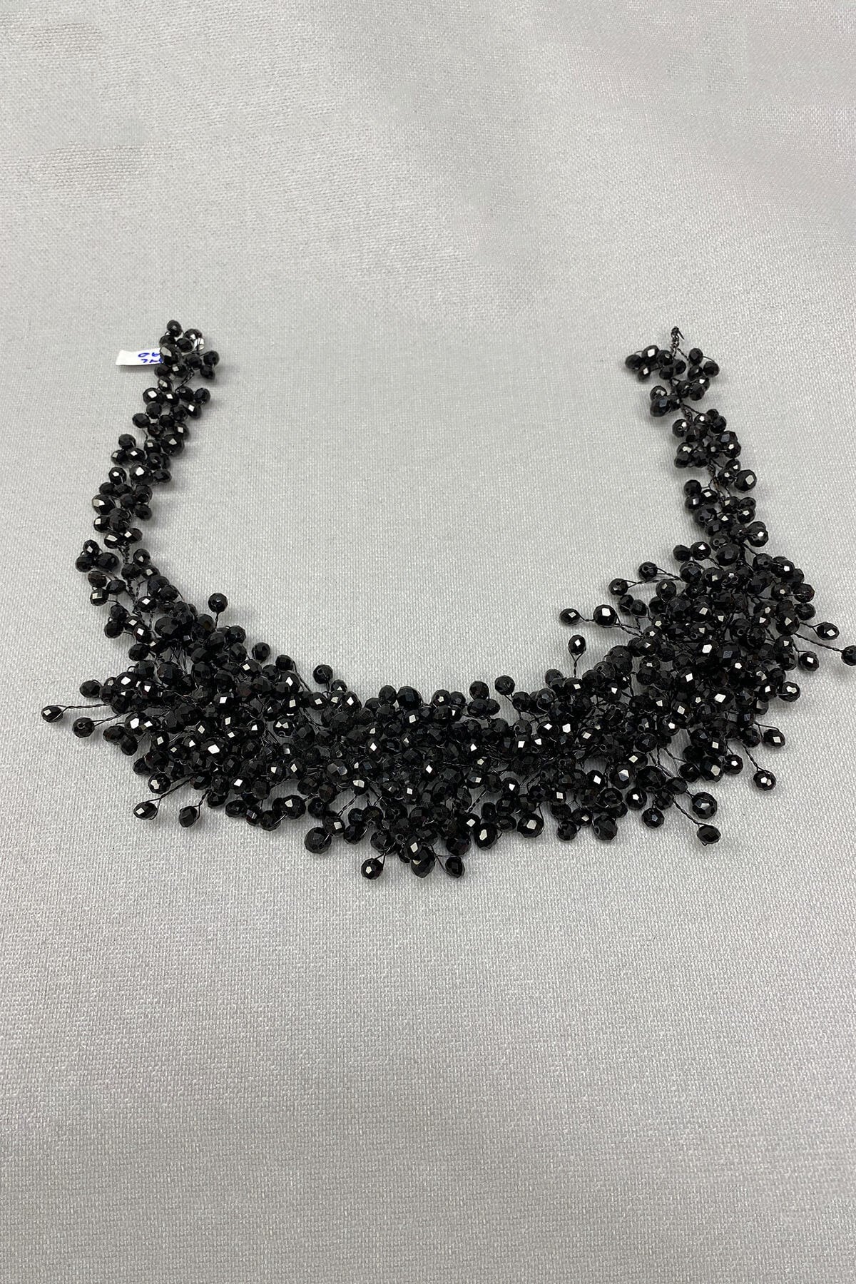 Black Asian Crystal Bridal Hair Accessory