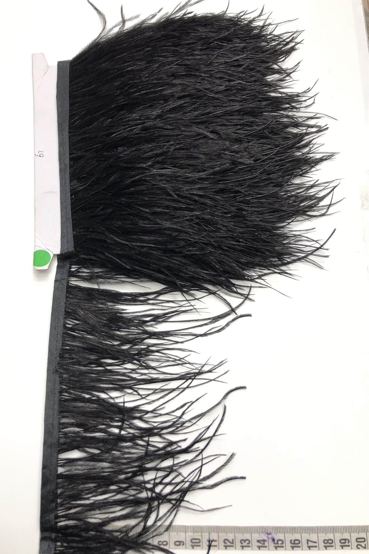 Black Ostrich Feather 1 mt