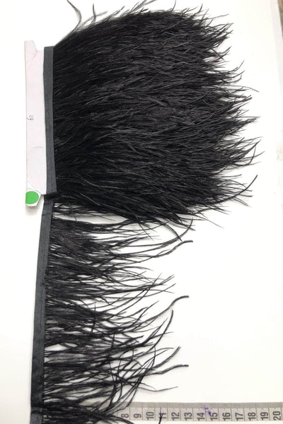 Black Ostrich Feather 1 mt