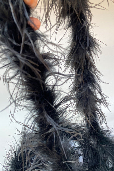 Black Malibu Ostrich Feather