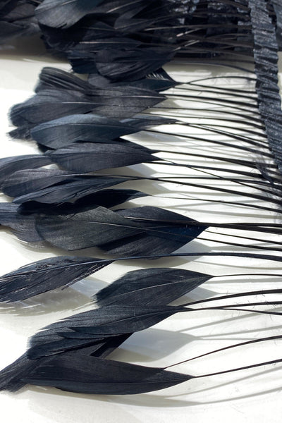 Black Malibu Ostrich Feather