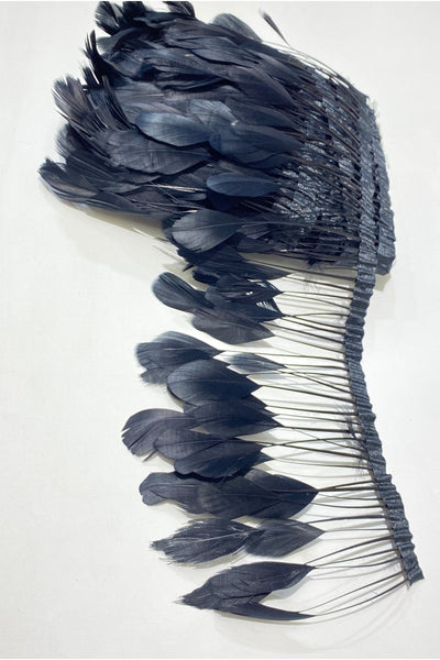 Black Malibu Ostrich Feather
