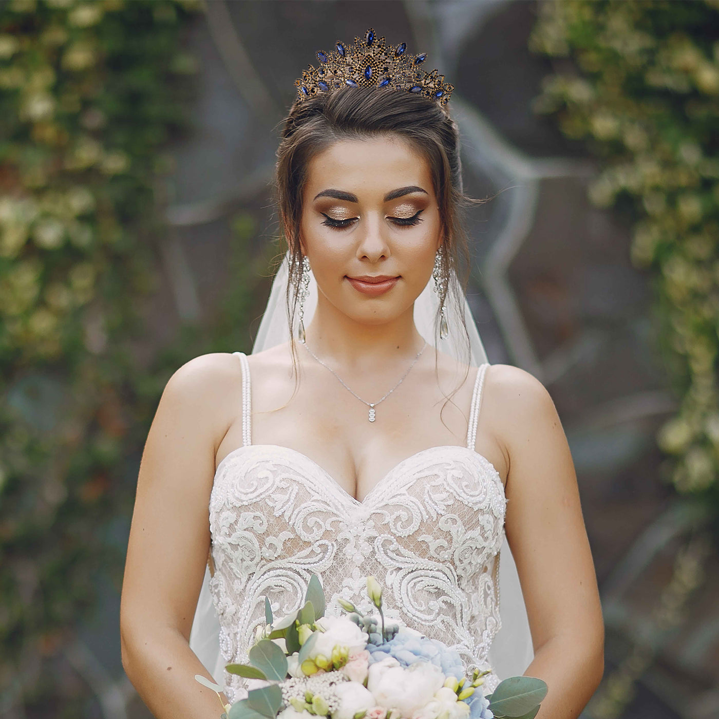 Floral Design Crown Bridal Wedding Crown Princess Crown